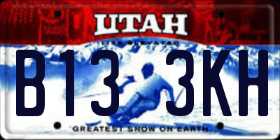 UT license plate B133KH