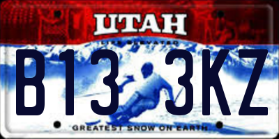 UT license plate B133KZ