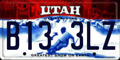 UT license plate B133LZ