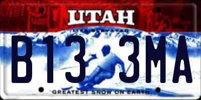 UT license plate B133MA