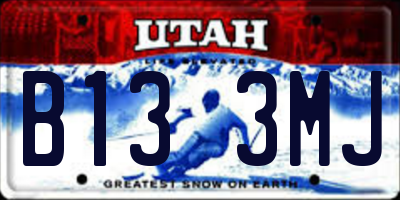 UT license plate B133MJ