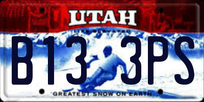 UT license plate B133PS