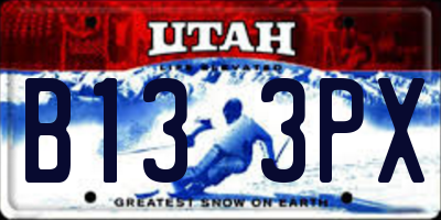 UT license plate B133PX