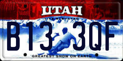 UT license plate B133QF
