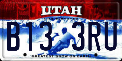 UT license plate B133RU