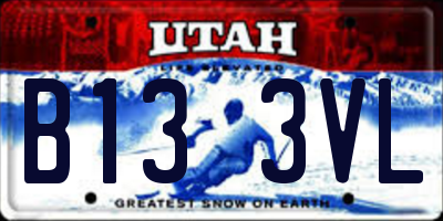 UT license plate B133VL