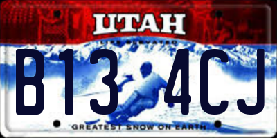 UT license plate B134CJ