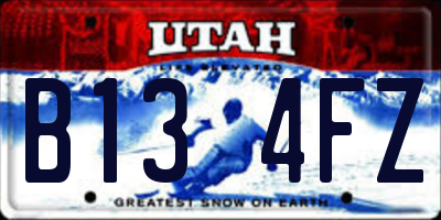 UT license plate B134FZ