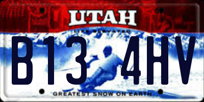UT license plate B134HV