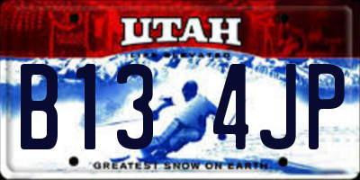 UT license plate B134JP