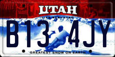 UT license plate B134JY