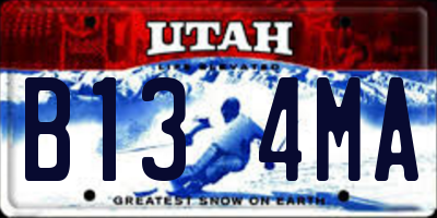 UT license plate B134MA