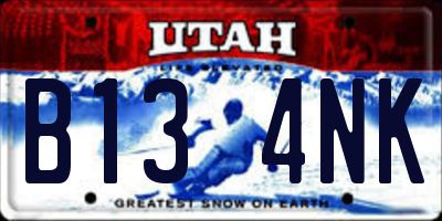 UT license plate B134NK