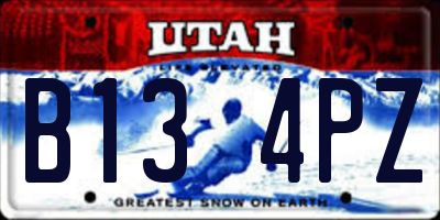 UT license plate B134PZ
