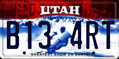 UT license plate B134RT