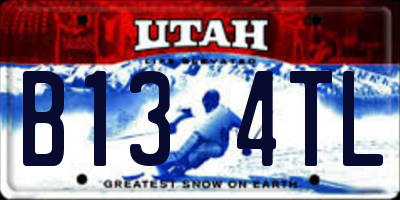 UT license plate B134TL