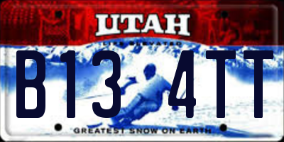 UT license plate B134TT