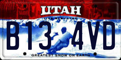 UT license plate B134VD