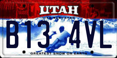 UT license plate B134VL