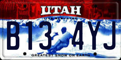 UT license plate B134YJ