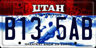 UT license plate B135AB