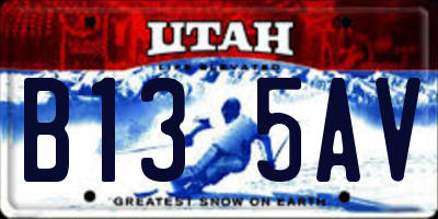 UT license plate B135AV