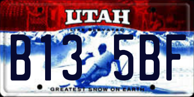 UT license plate B135BF