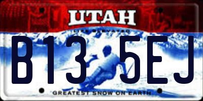 UT license plate B135EJ