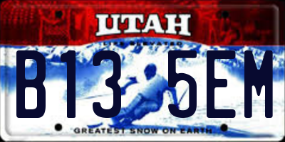 UT license plate B135EM