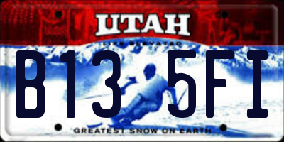 UT license plate B135FI