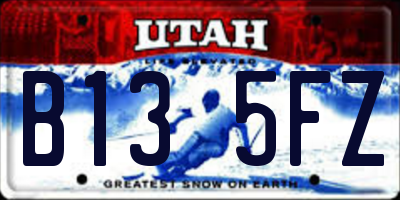 UT license plate B135FZ