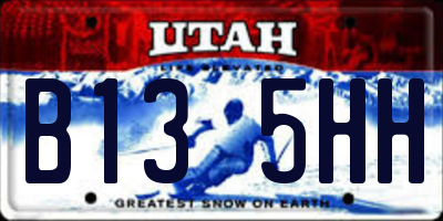 UT license plate B135HH