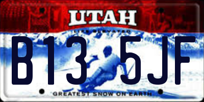 UT license plate B135JF