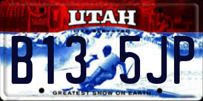 UT license plate B135JP