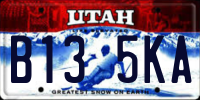 UT license plate B135KA