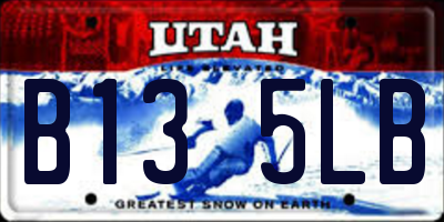 UT license plate B135LB