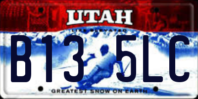 UT license plate B135LC