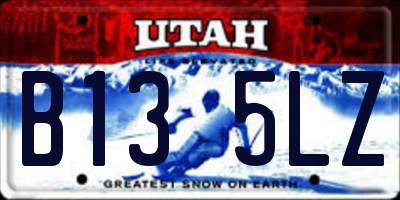 UT license plate B135LZ