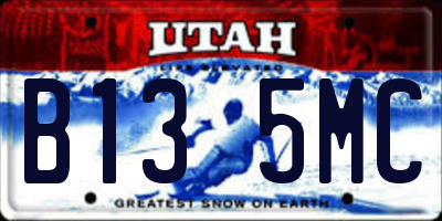 UT license plate B135MC