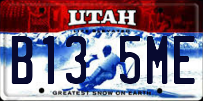 UT license plate B135ME