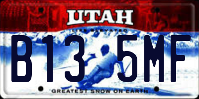 UT license plate B135MF