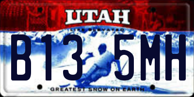 UT license plate B135MH
