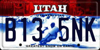 UT license plate B135NK