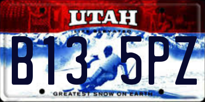 UT license plate B135PZ