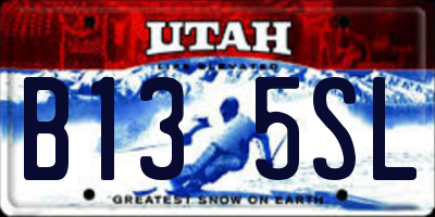 UT license plate B135SL