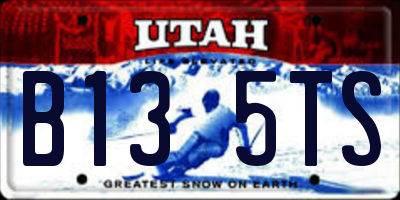 UT license plate B135TS