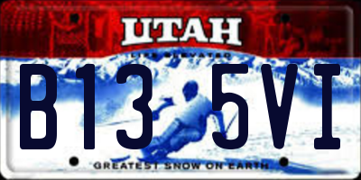 UT license plate B135VI