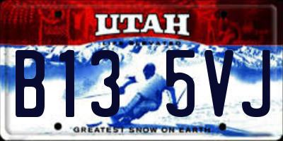 UT license plate B135VJ