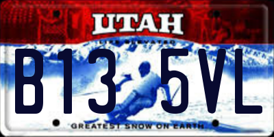 UT license plate B135VL