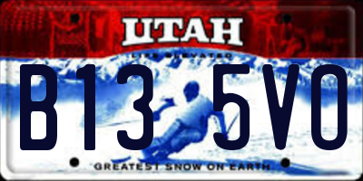 UT license plate B135VO